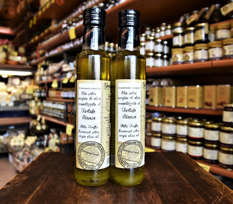 Condimento in Olio Extra Vergine d'oliva aromatizzato al Tartufo Bianco  250ml - Vendita OnLine salumi e formaggi